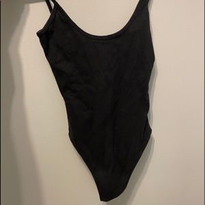 American Apparel Black Lowback Bodysuit